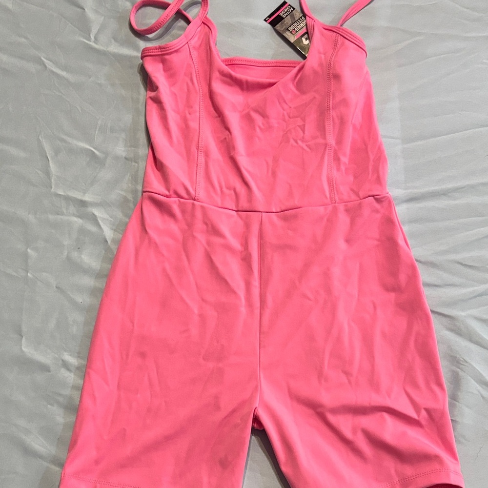 Vibrant Pink Women's Jumpsuit onesie for workout